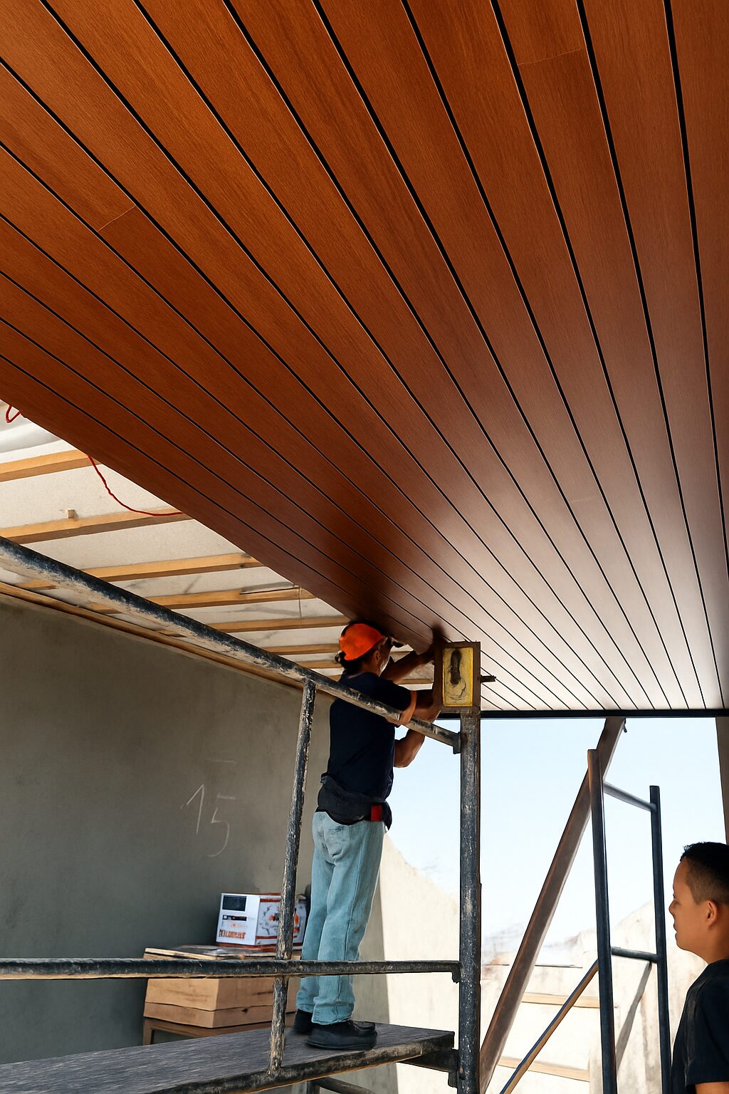 Instalación del cielorraso de listones