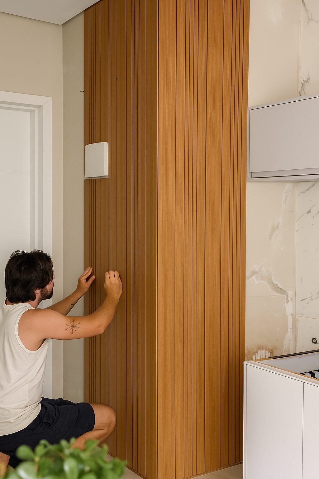 Instalación de panel StickTech en la pared