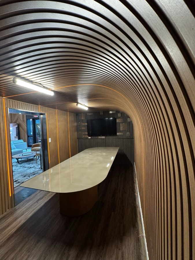 BTO slatted panel in a project outside Brazil