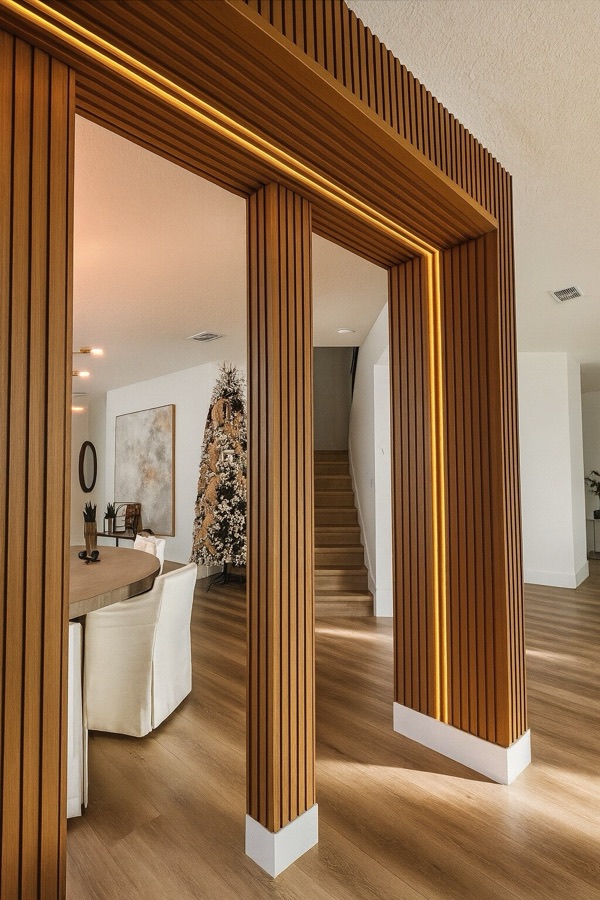 BTO slatted panel in a project outside Brazil
