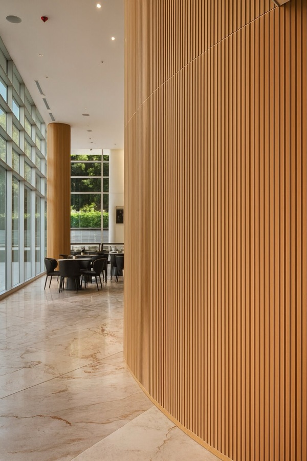 Room with BTO slatted panels