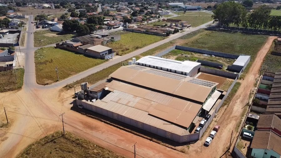A fábrica vista de cima