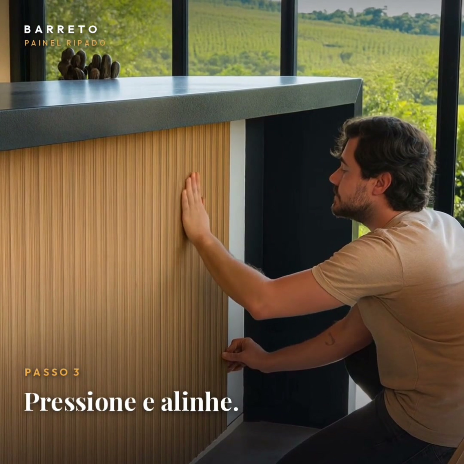 Pressione e alinhe