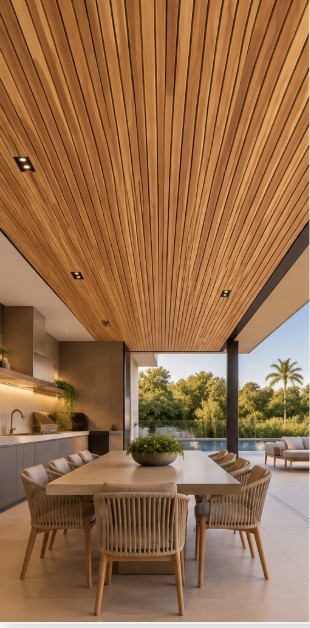 Painel Ripado de Madeira: ambiente