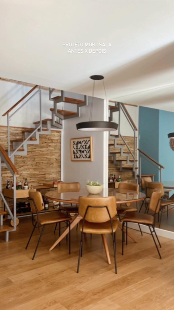 Projeto de H+E Arquitetura: Antes e depois da sala, Projeto Mob